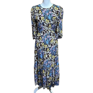 Dixie  Retro Floral Print Dress Size Medium - NWT